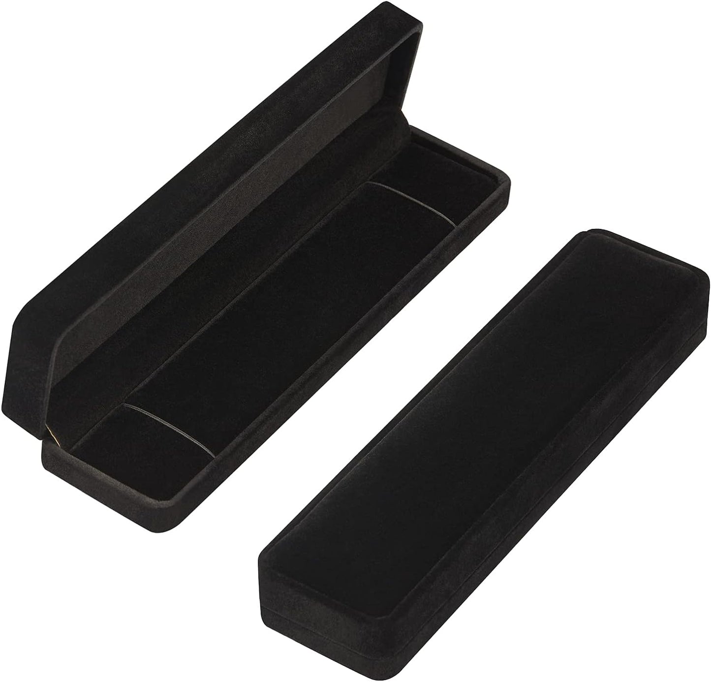 Caja terciopelo collar joyas 2 pzas almacenamiento