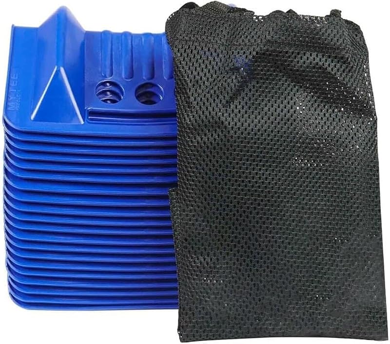20 Protectores Esquina Azules 4x4x10" Forma V con Funda