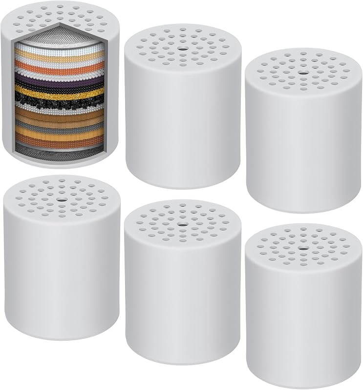 4 Cartuchos Filtro Ducha 20 Etapas Universal Agua Dura