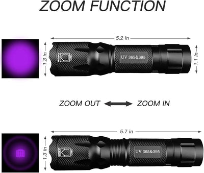 Linterna UV para detección orina mascotas y minerales