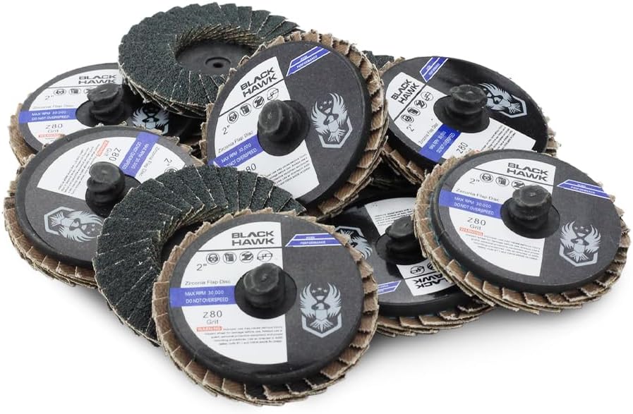 Discos de aleta circonio 2pulg grano 80 pack 10