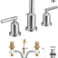 Grifo lavabo baño moderno 2 manijas arco alto 3 agujeros
