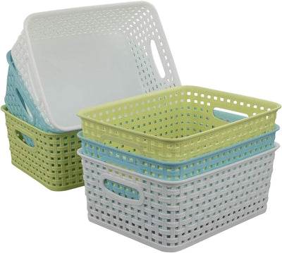 Cestas plástico organizador baño set 6
