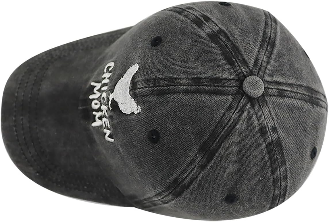 Gorro béisbol gallina bordado algodón ajustable