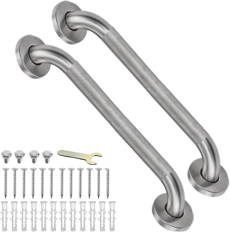Barras agarre ducha 20" ADA acero inox set 2