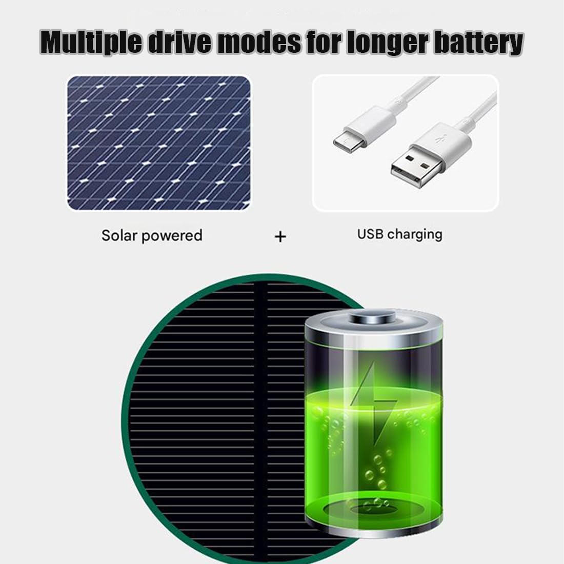 Tapa pico recargable solar con ventilador deportivo