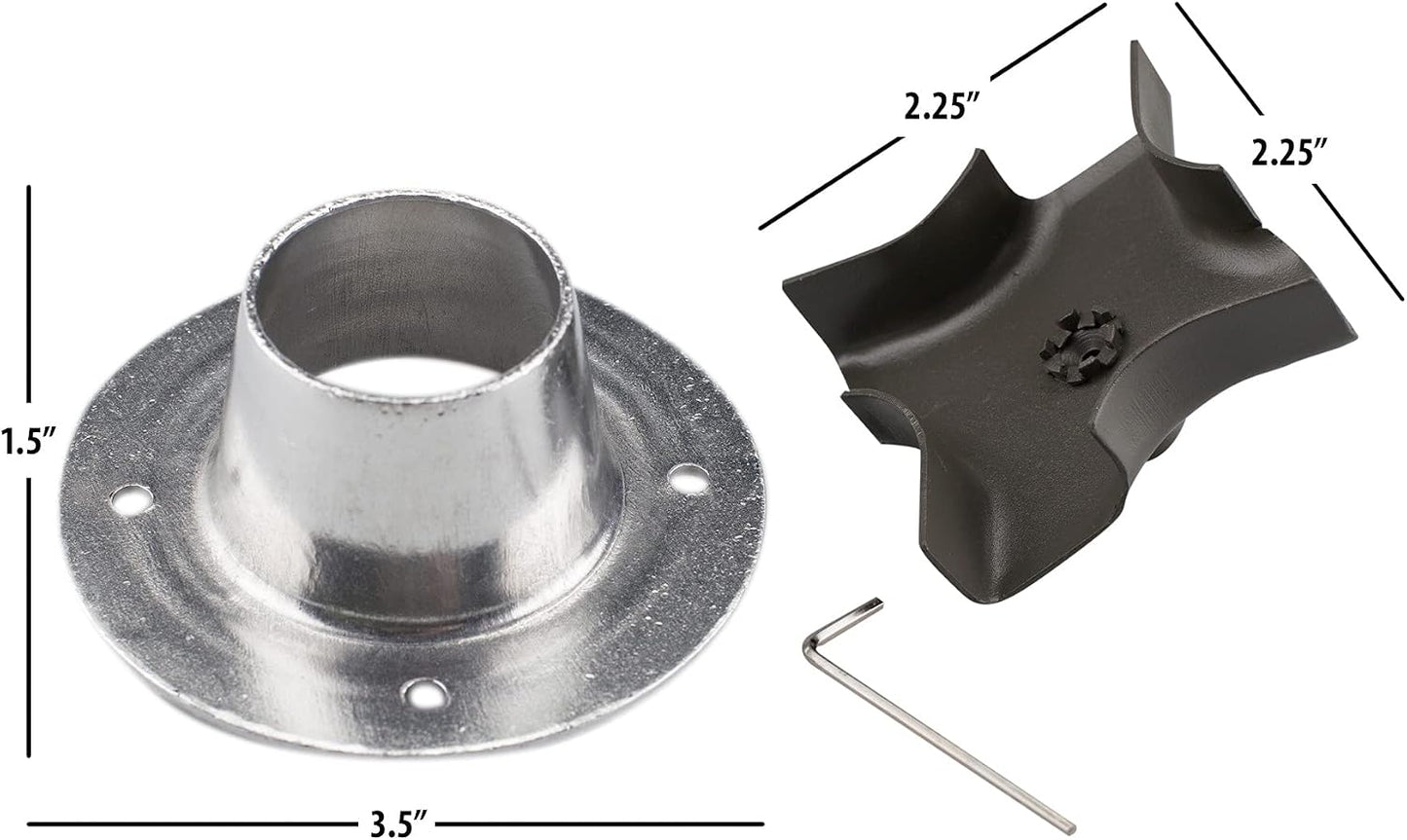 Kit placa giratoria metal embudo 4 salidas