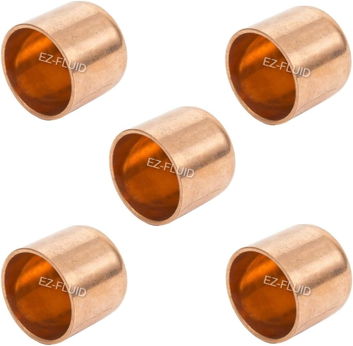 Tapa tubo cobre soldadura 2pulg con conexión sudor 5uds