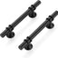 30 Tiradores 6" Base Redonda Negro Cajones Armarios