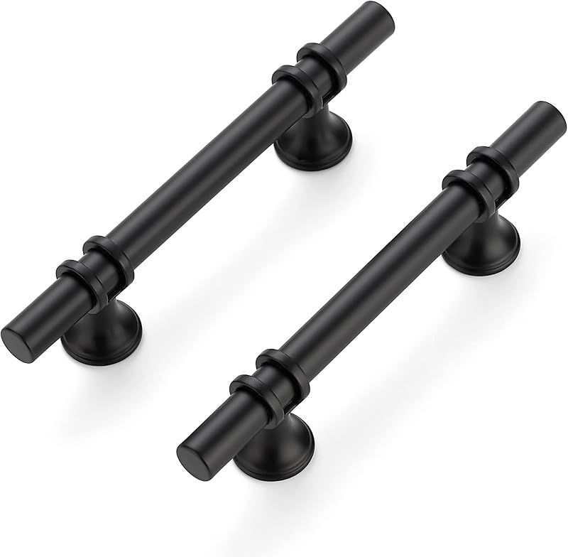 30 Tiradores 6" Base Redonda Negro Cajones Armarios