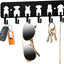 6 Ganchos decorativos para correa perro pared negro