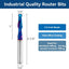 Brocas CNC 1/4pulg carburo punta bola revestimiento nano azul