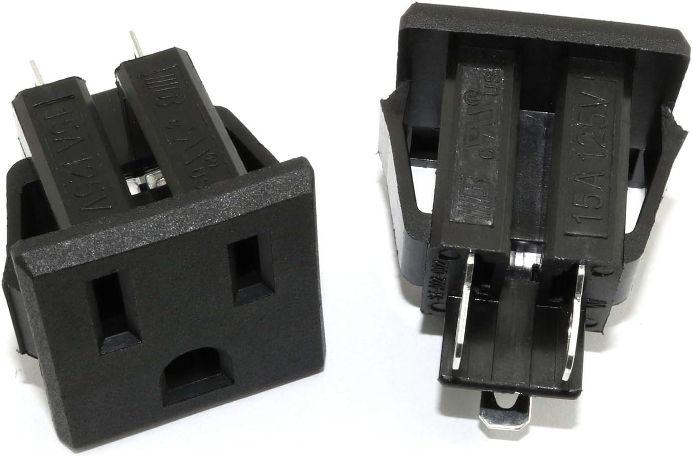2 Pzas enchufe industrial AC 125V 15A negro