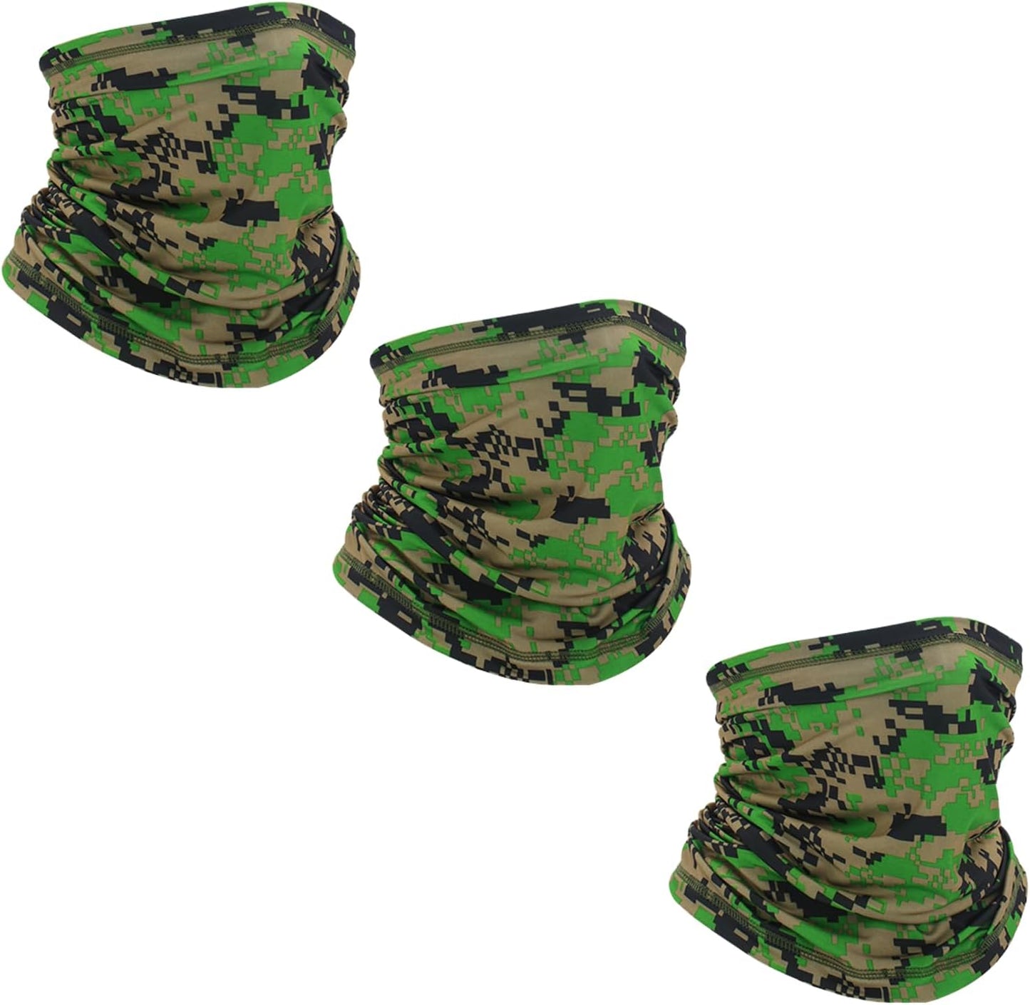 3 Pzas Bufanda Balaclava Algodón Refrescante UV para Hombre Mujer