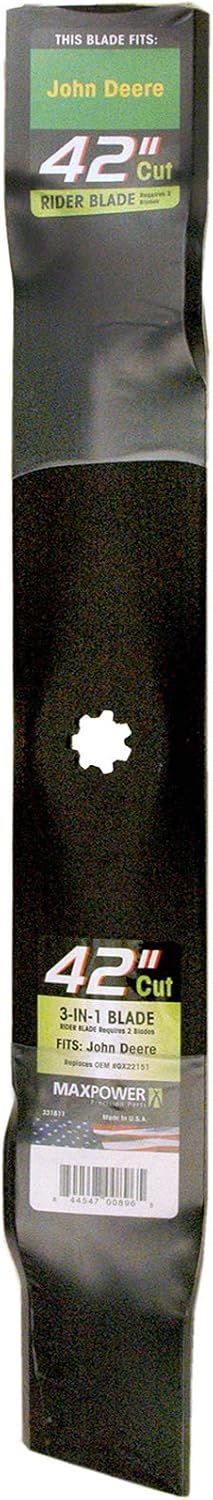Cuchilla 3en1 para cortadora John Deere Sabre Scott's negro