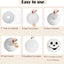 12 Faroles Papel Blanco 12pulg Decoración Halloween Boda
