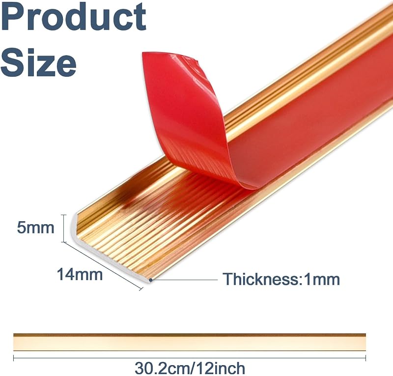 20 Bordes Metal 12pulg Decorar Chimenea Espejo Dorado