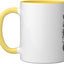 Taza cerámica industrial para taller amarillo/blanco