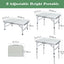 Mesa plegable aluminio 24x16" 3 alturas RV