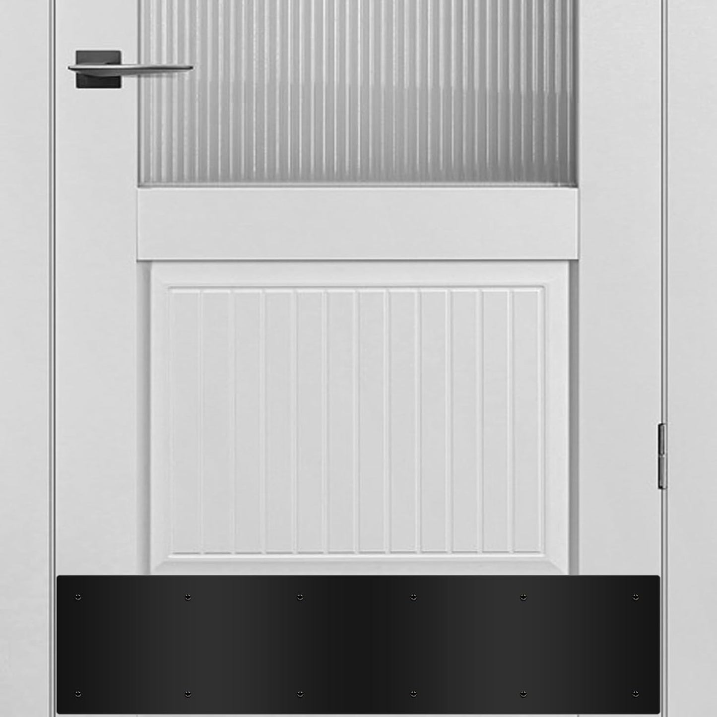 2 Placas Aluminio 34x8pulg Puerta Exterior Negro
