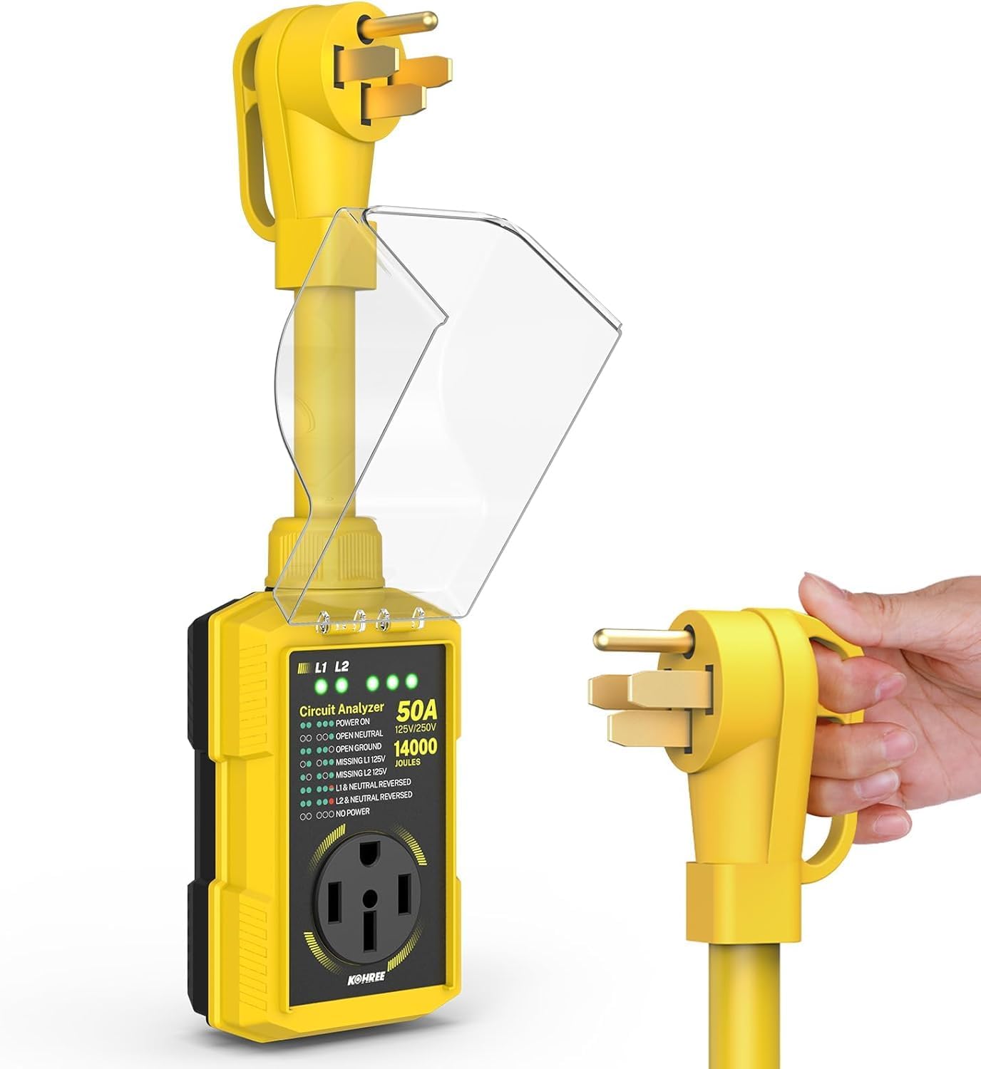Protector sobretensiones RV 50A 14000J con analizador LED