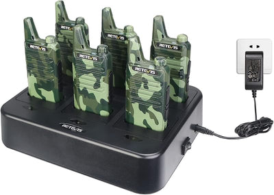 Walkie Talkies RT22 Camo con auricular 6 ranuras delgado