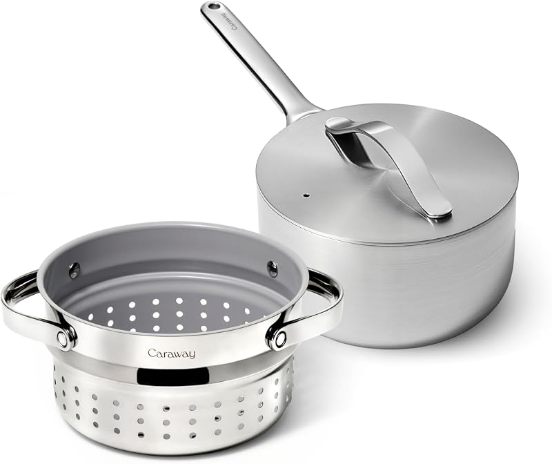 Sartén acero inox 5 capas con vaporera apta horno