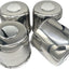 4 Tapas centrales acero inox 12,4cm para remolque camión RV