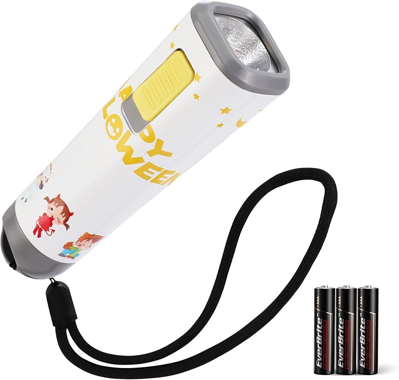 Linterna LED Halloween con cordón batería 3AAA color blanco