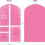 Bolsas plegables 40pulg para disfraces niños con ventana PVC 3 bolsillos cremallera rojo rosa set 5