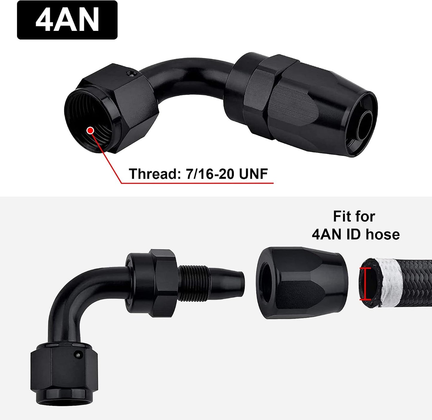 Adaptador manguera giratoria color negro