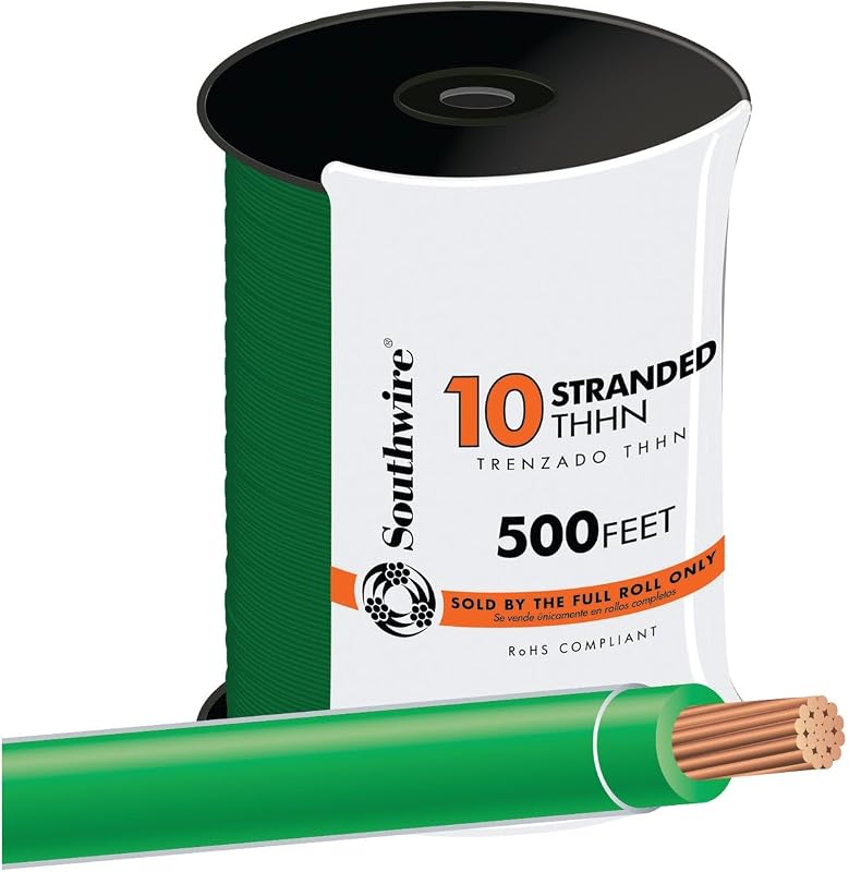 Cable THHN 500' 10Str Grn