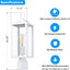 Luz poste exterior impermeable aluminio vidrio E26 pack 2