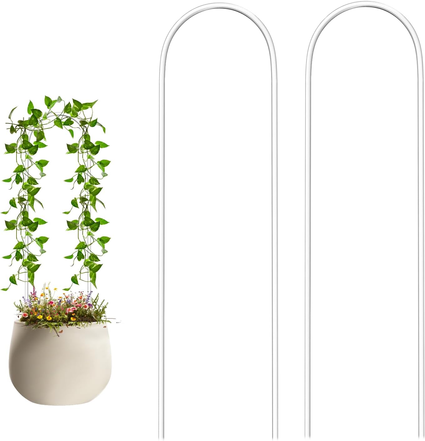 Soporte acrílico transparente para plantas enrejado forma U