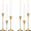 Set 6 portavelas latón dorado decorativo mesa