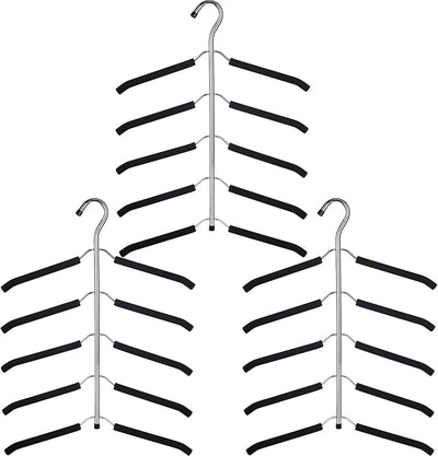 Colgador ropa 5en1 antiderrap acero inox 3 pzas