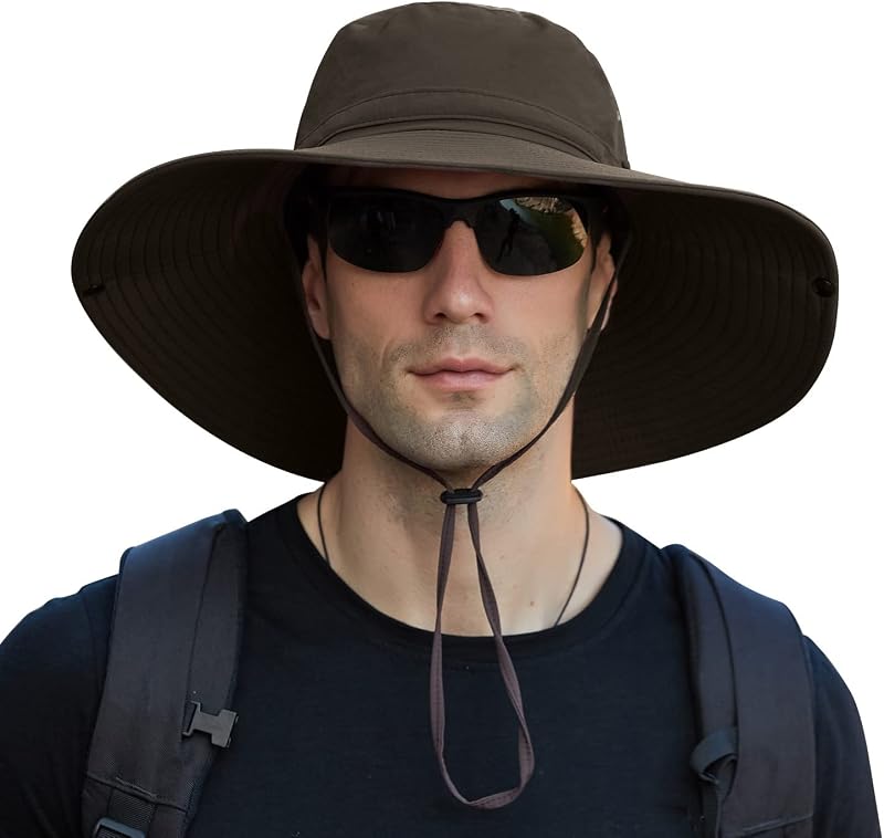 Sombrero sol XXL UPF50 ala ancha impermeable hombre