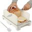 Cortador pan acero inox 304 ajustable con bandeja migas plegable