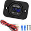 Medidor voltaje batería auto impermeable 12-24V pantalla LED