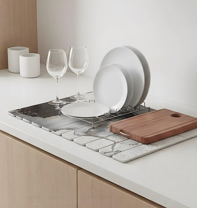 Tapete secado platos piedra diatomeas 15.75x23.62pulg