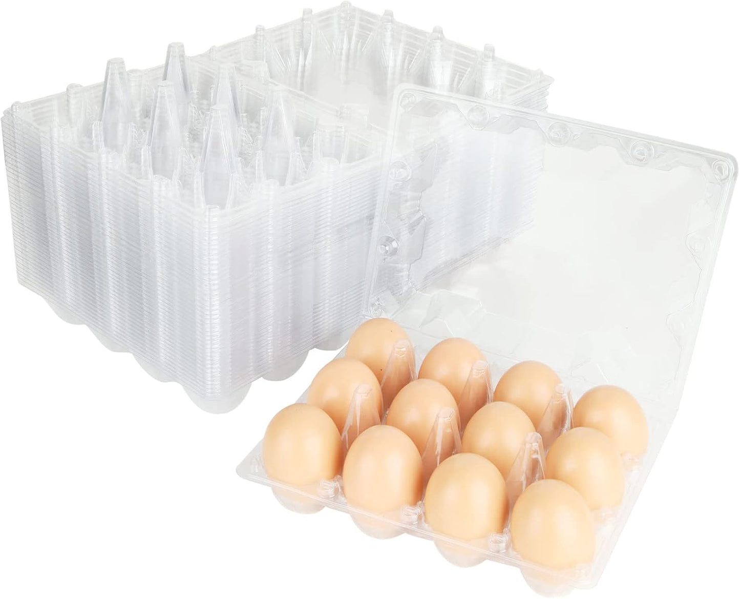 Cartones huevos plástico transparente vacíos 40 pack