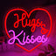 Letrero neón LED corazón San Valentín decoración pared