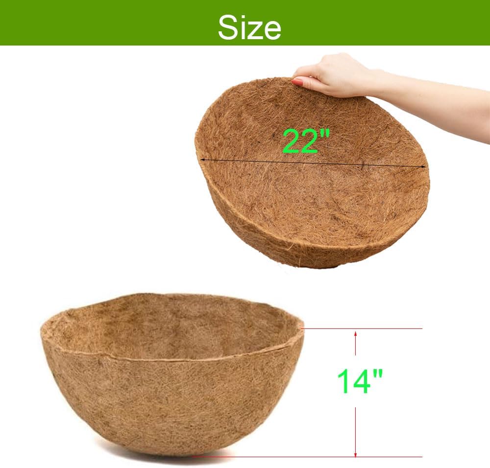 4 Pzas Forros Coco 56x35cm para Macetas Cesta Redonda