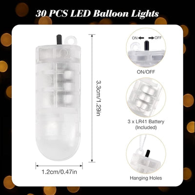 Luces LED multicolor para globos Navidad fiesta cumpleaños
