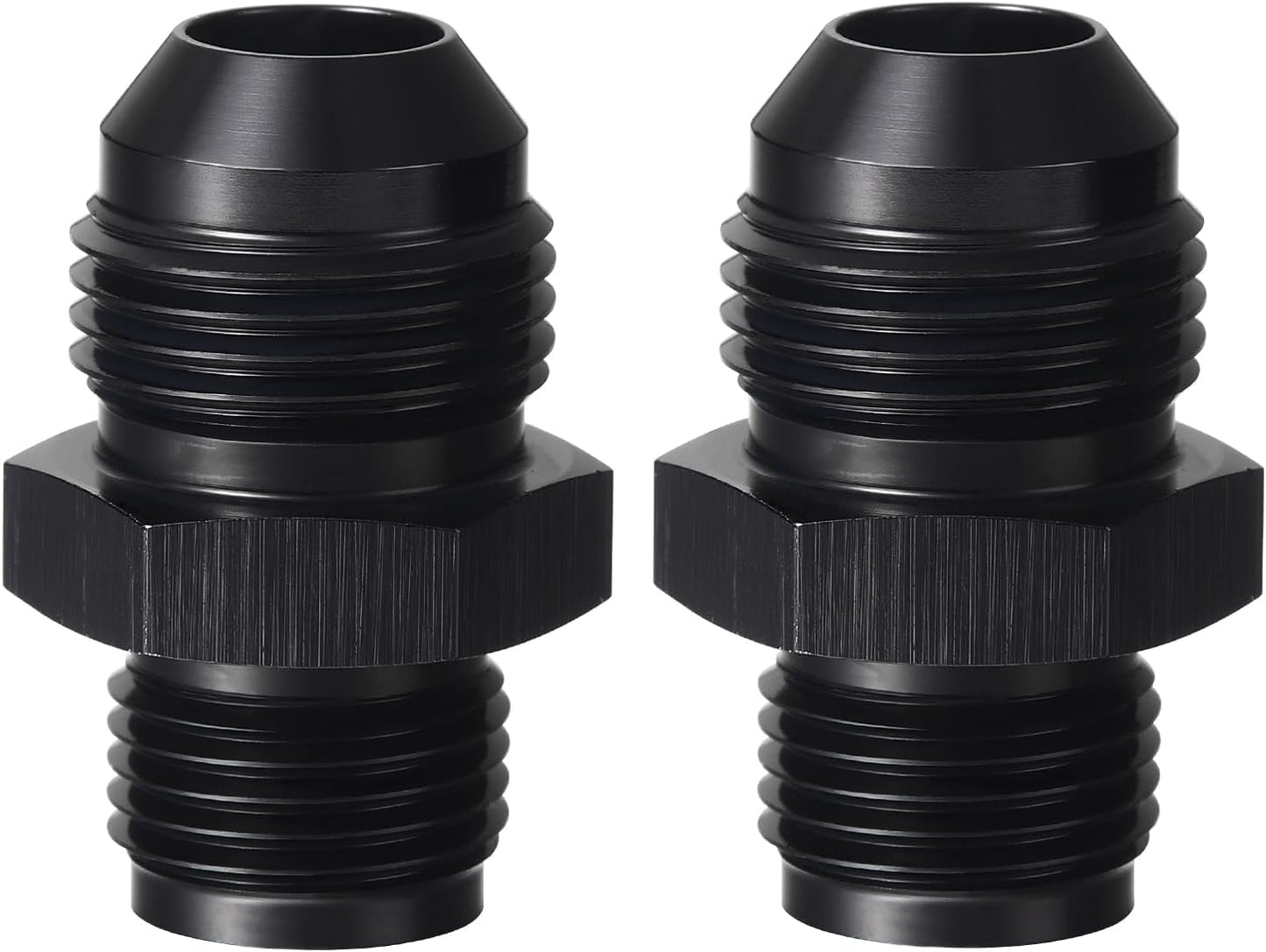 Adaptador 5/8-18 rosca invertida aluminio negro set 2