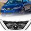 Rejilla delantera cromada con inserto negro para Nissan