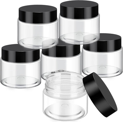 6 Pzas Tarros Plástico 3oz Tapas Redondos Reutilizables