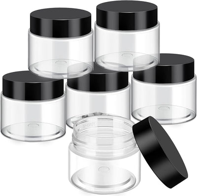 6 Pzas Tarros Plástico 3oz Tapas Redondos Reutilizables