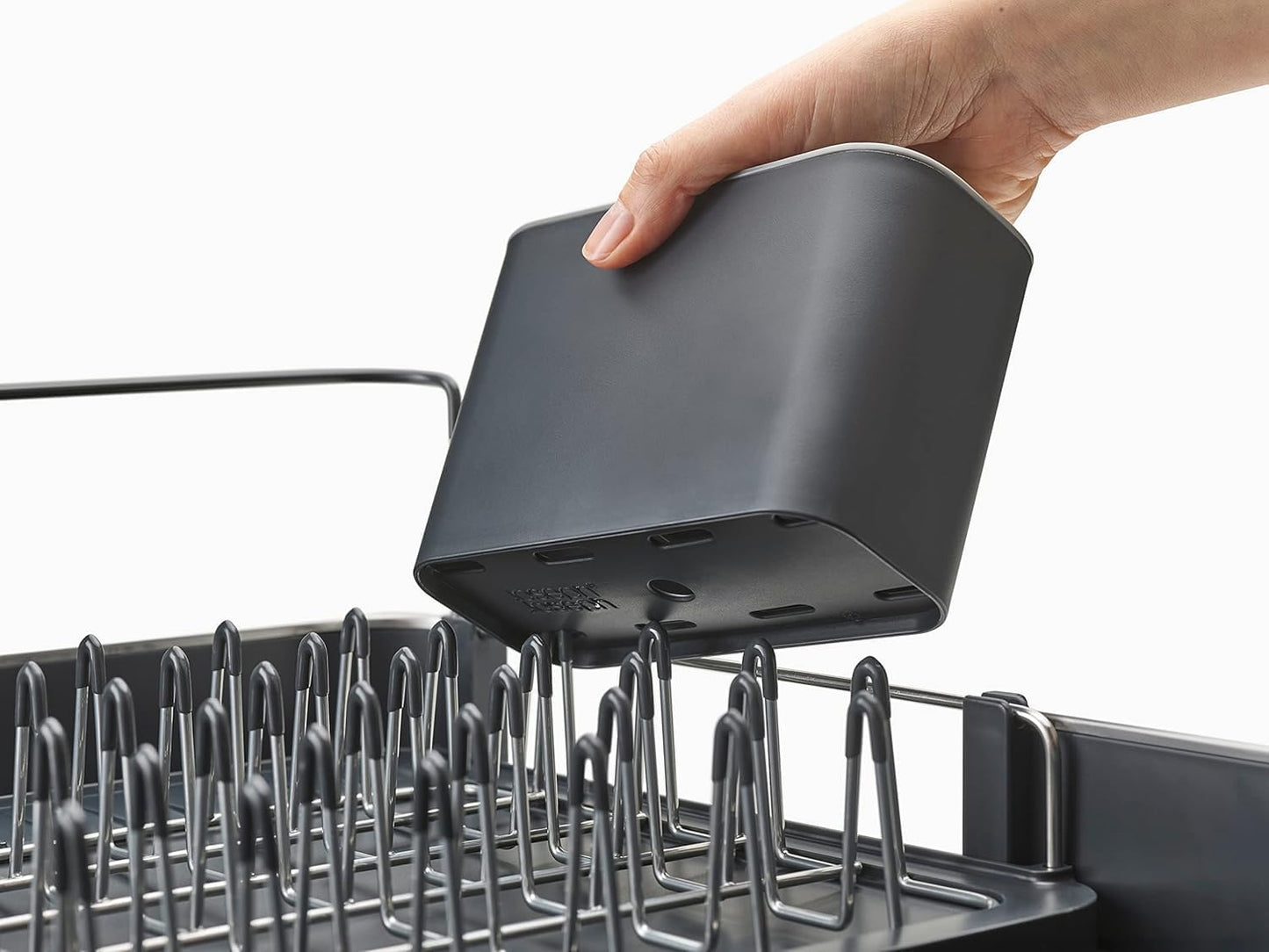 Escurridor platos acero inox 2 pzas gris