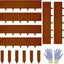 Bordes jardín acero resistente 10" 20ft 6 Uds